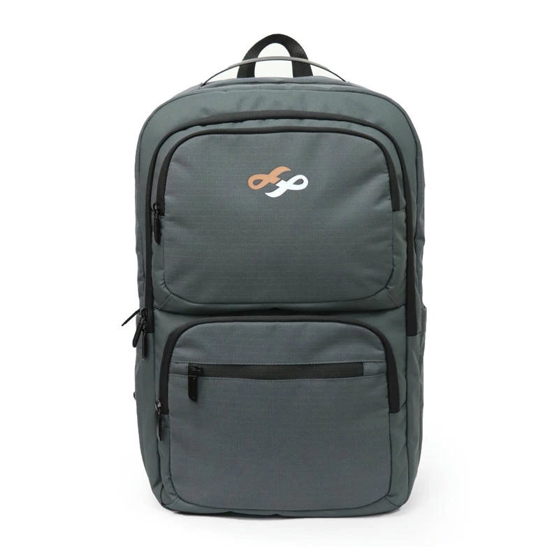 Grid Fabric Multi-Compartment Business Bag with Dual Front Tech Pockets